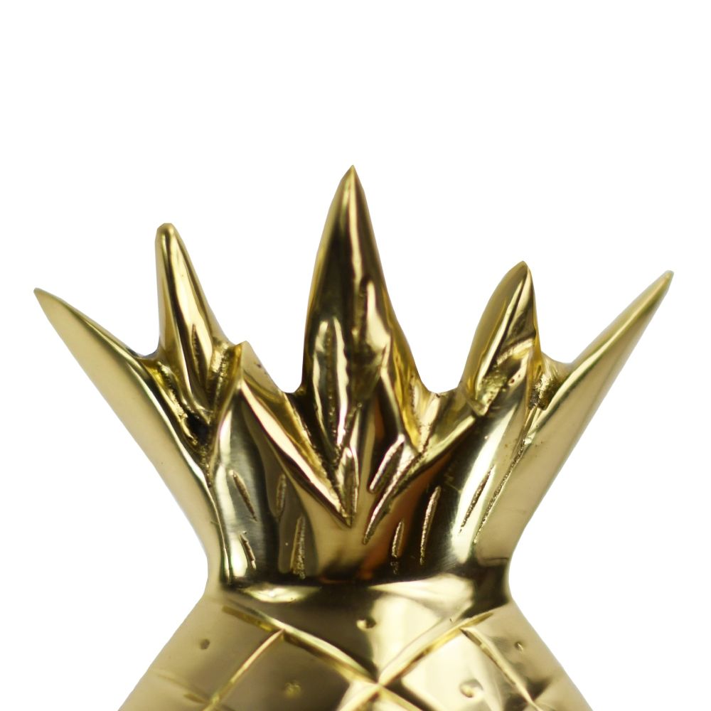 The crown of the pineapple door knocker