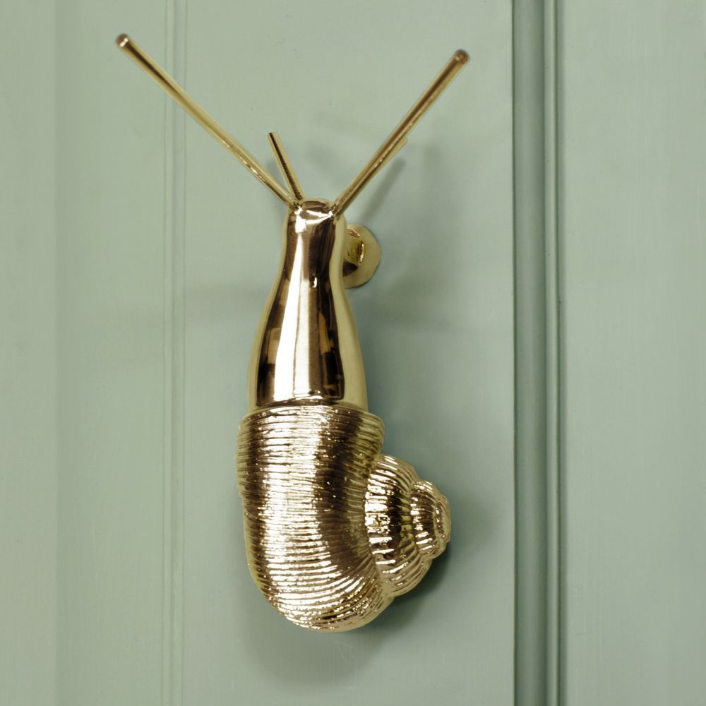 Polished Brass Snail Door Knocker