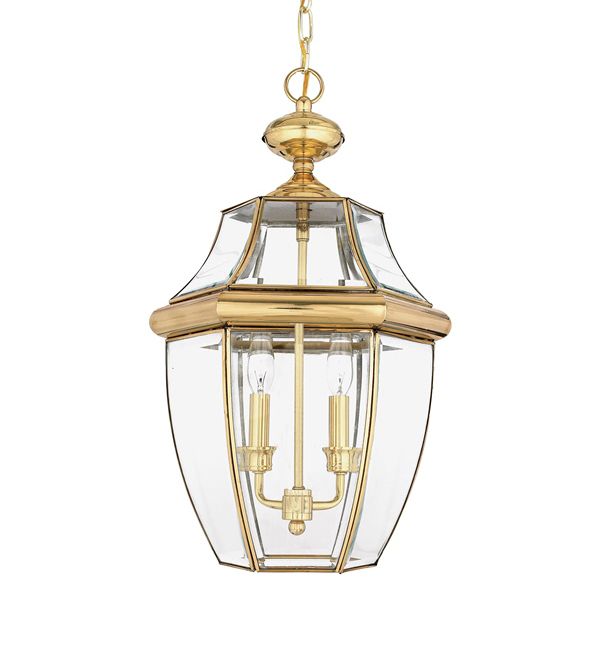 "Somerton" Polished Brass Traditional Hanging Lantern