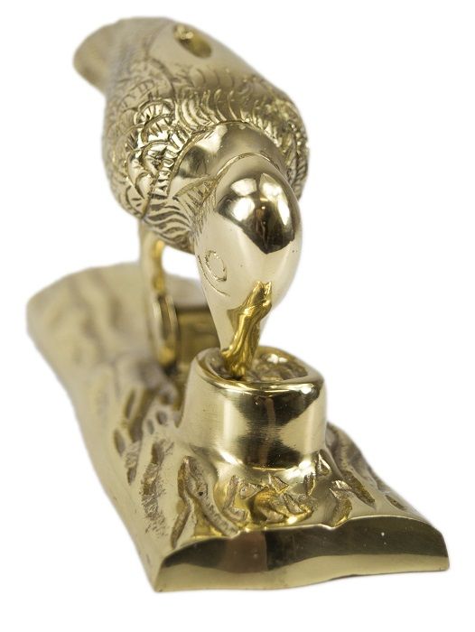 Polished Brass Woodpecker Door Knocker