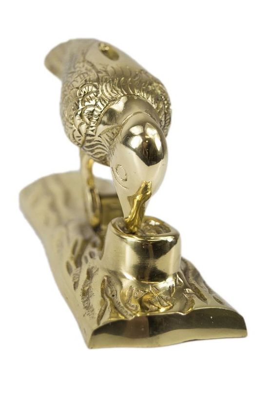 Polished Brass Woodpecker Door Knocker