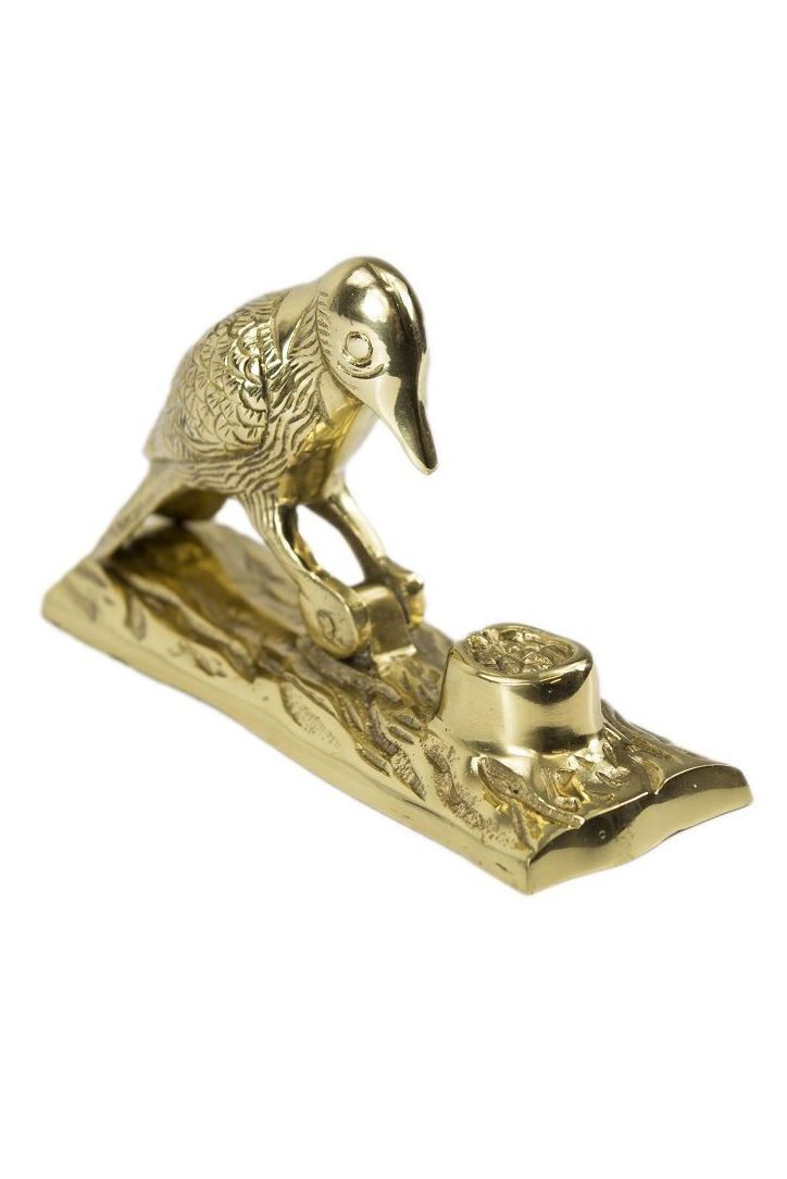 Polished Brass Woodpecker Door Knocker
