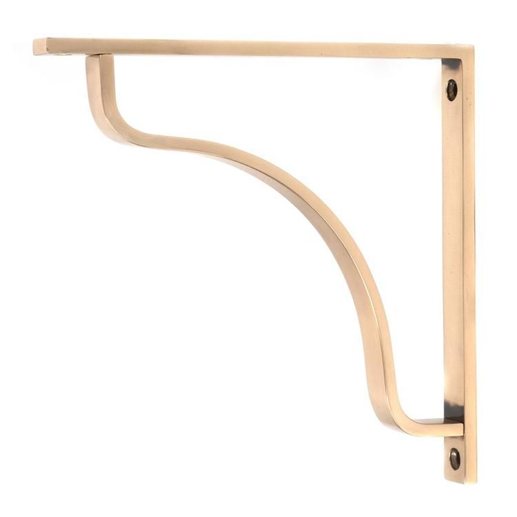 Polished Bronze "Arch-Way" Modern Shelf Bracket - 200mm x 200mm Polished Bronze "Arch-Way" Modern Shelf Bracket - 200mm x 200mm