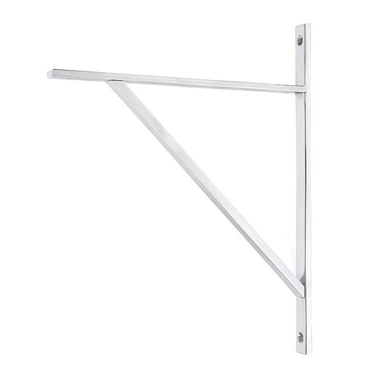 Polished Chrome "Claremont" Traditional Shelf Bracket - 314mm x 250mm
