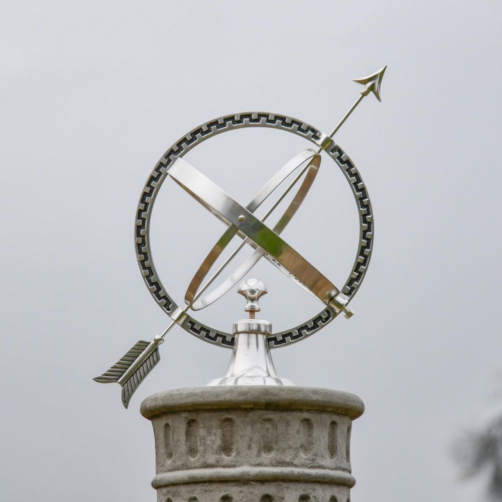 Polished Chrome "Almwick Manor" Armillary - 37cm