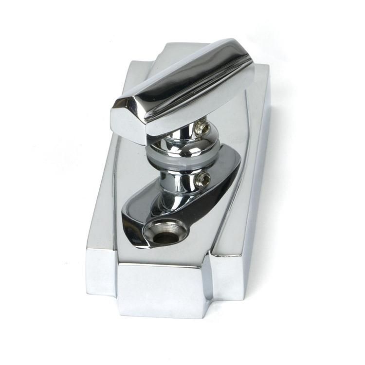 Polished Chrome Art Deco Bathroom Thumb Lock