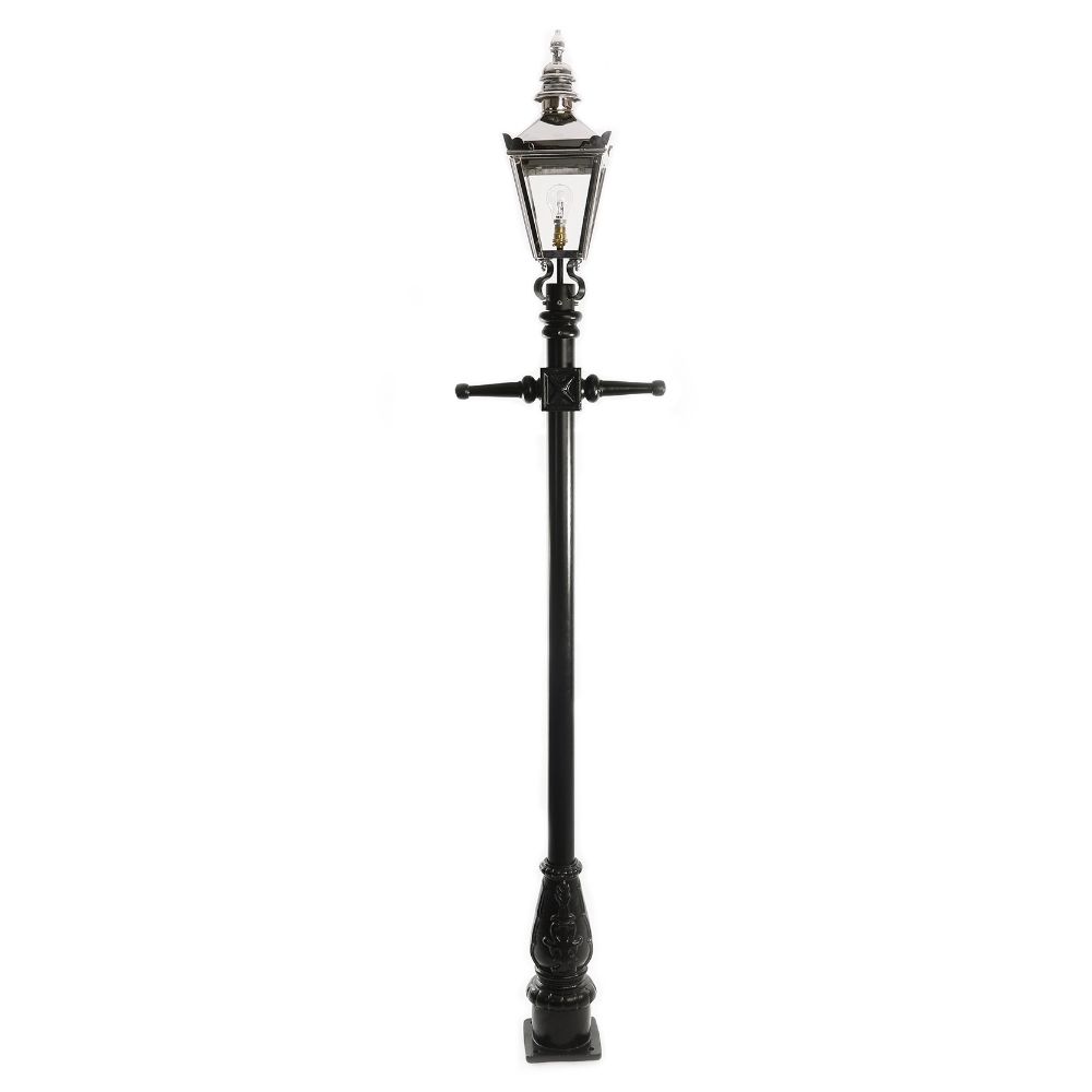 Harrogate Bright Chrome Lamp Post 2.25m