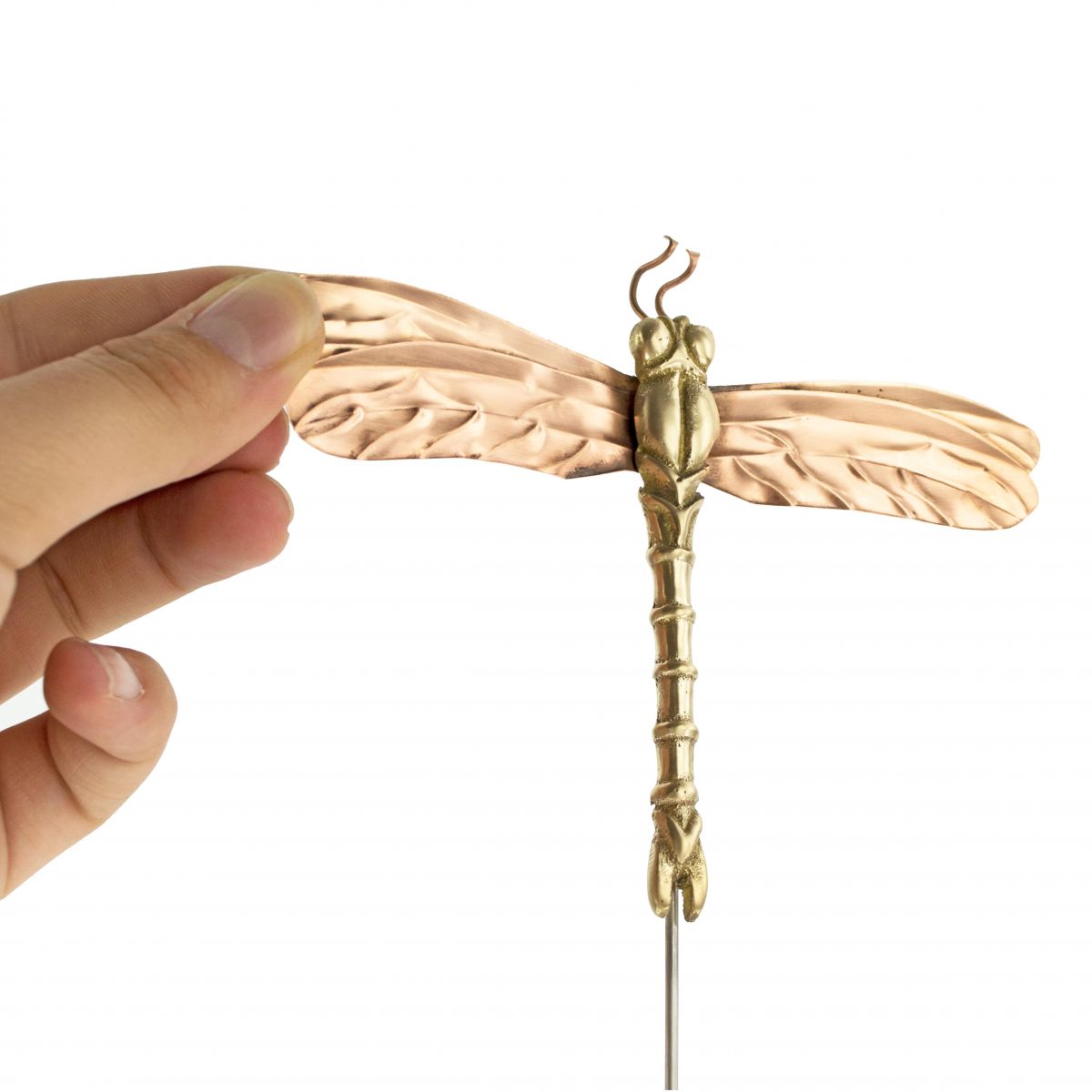 Polished Copper and Brass Dragon Fly Spike to Scale Polished Copper and Brass Dragon Fly Spike to Scale