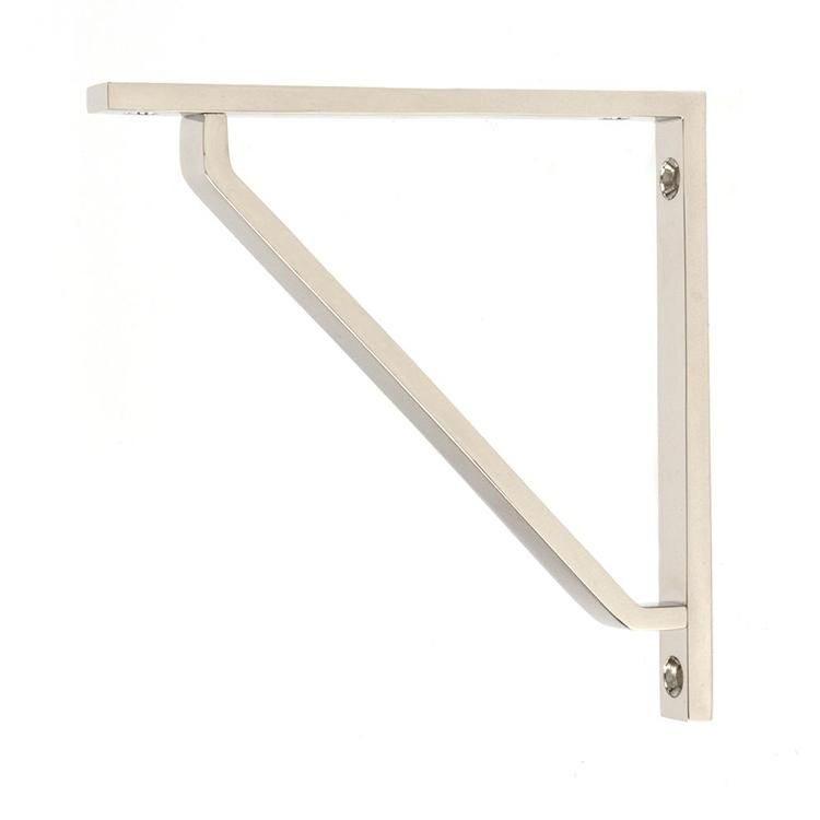 Polished Nickel "Emmanuel" Modern Shelf Bracket - 150mm x 150mm