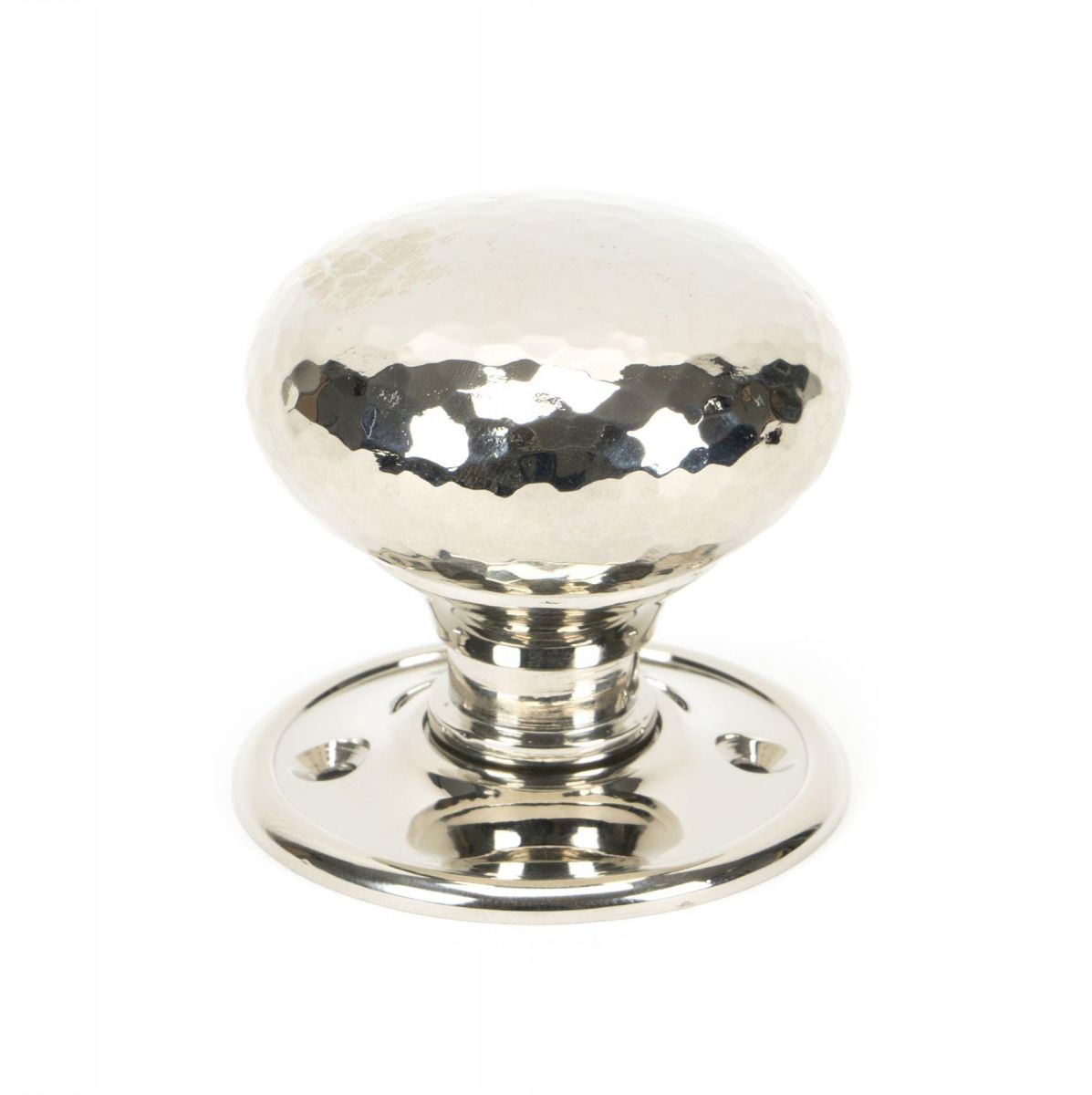 Polished Nickel Hammered Mortice & Rim Doorknob Set Polished Nickel Hammered Mortice & Rim Doorknob Set