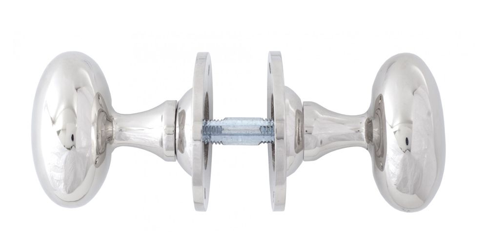 Polished Nickel Oval Door Knob Set