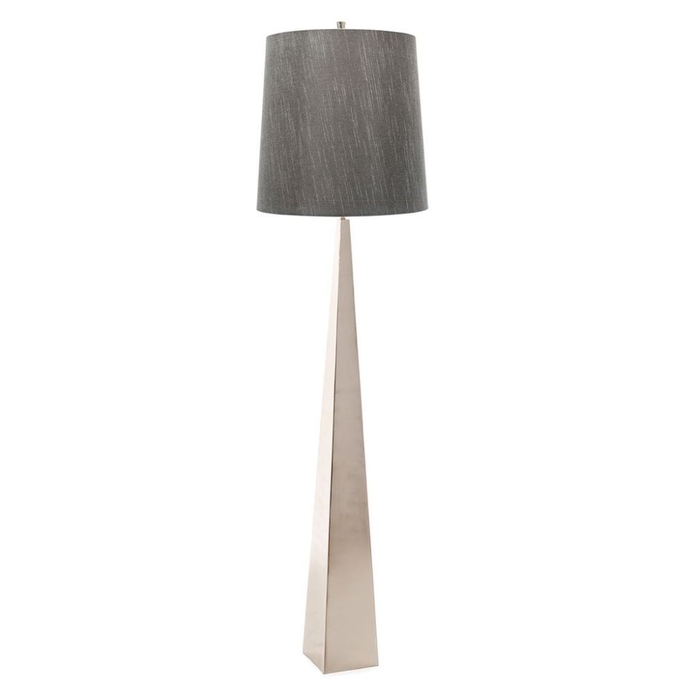 "Arezzo" Polished Nickel Triangular Floor Lamp 