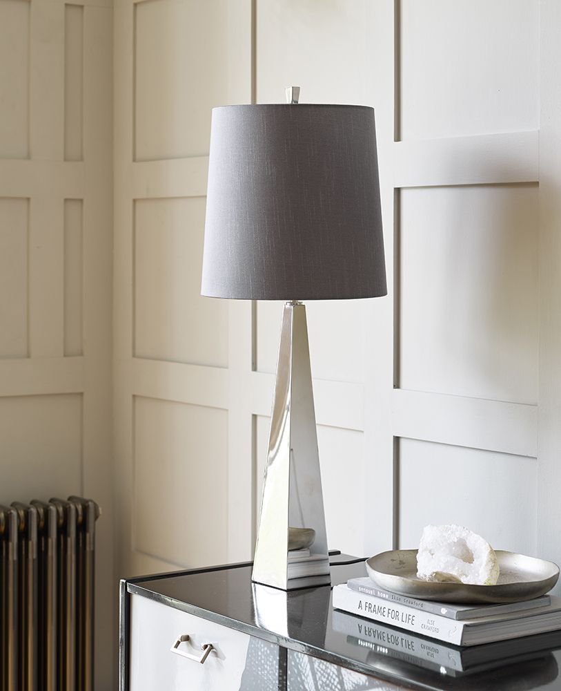 Polished Nickel Table Lamp In Situ 