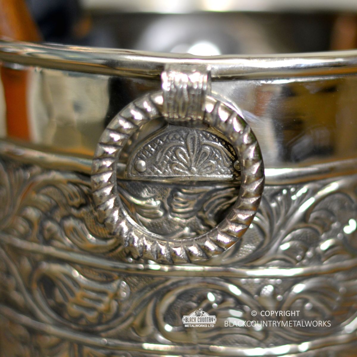 Close-up of the Handles on the Side of the Umbrella Stand Close-up of the Handles on the Side of the Umbrella Stand