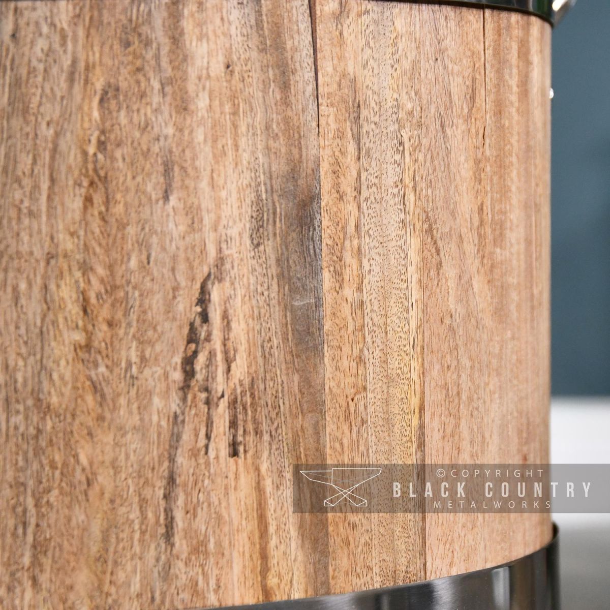 close-up of the Wood on the Log Basket