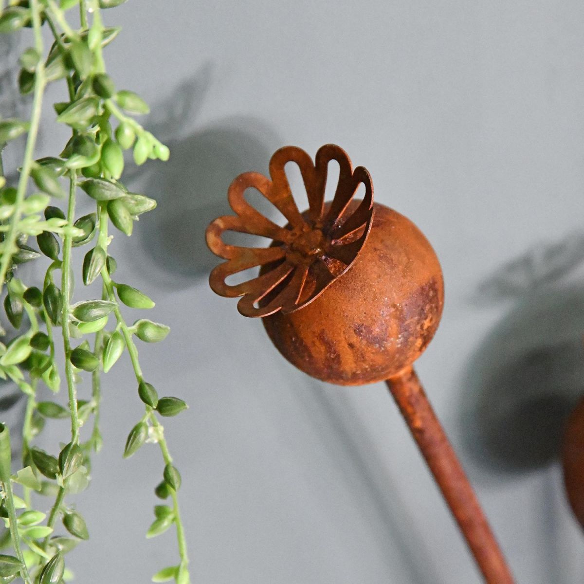 Close-up of the Poppy Blossoms on the Decorative Wall Art