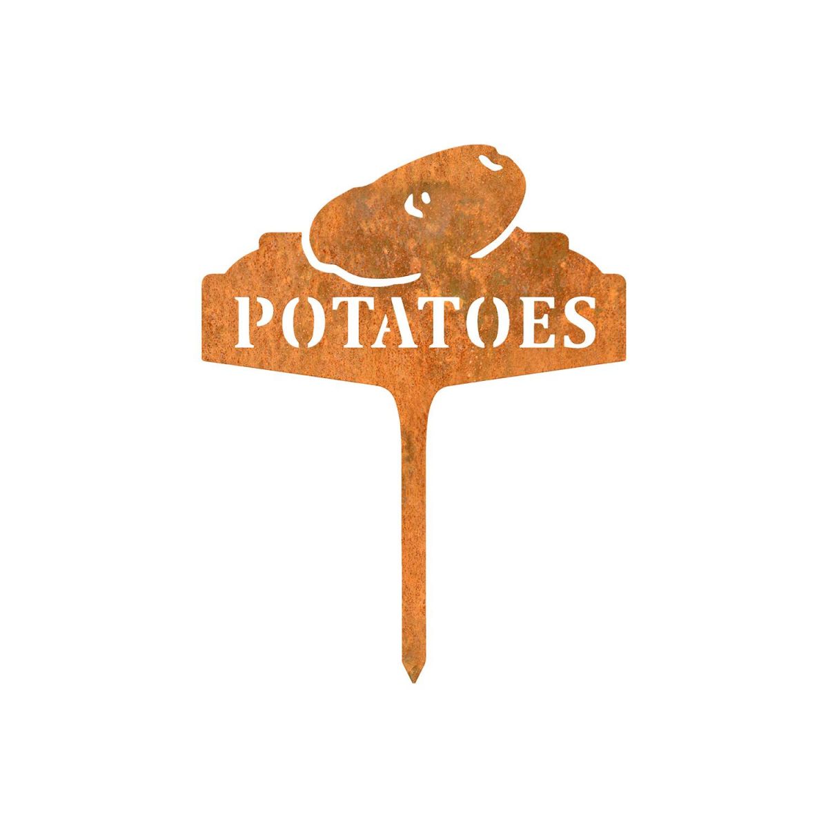 "Potatoes" Vegetable Label in a Rustic Finish