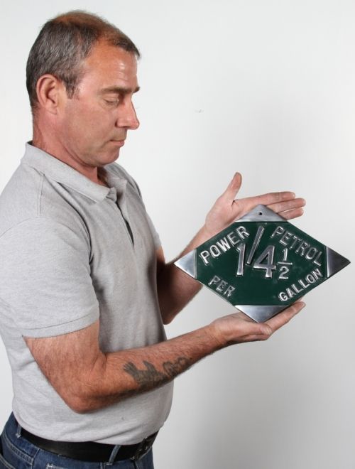 power petrol enamelled sign