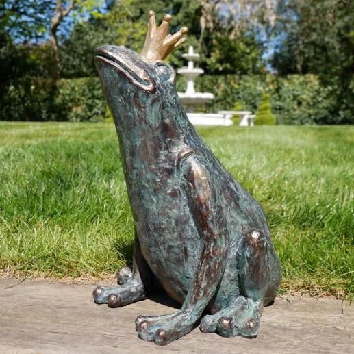 Prince Frog Garden Sculpture in Situ