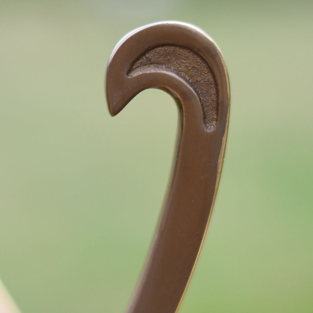 Close-up of the Antique Brass Finish