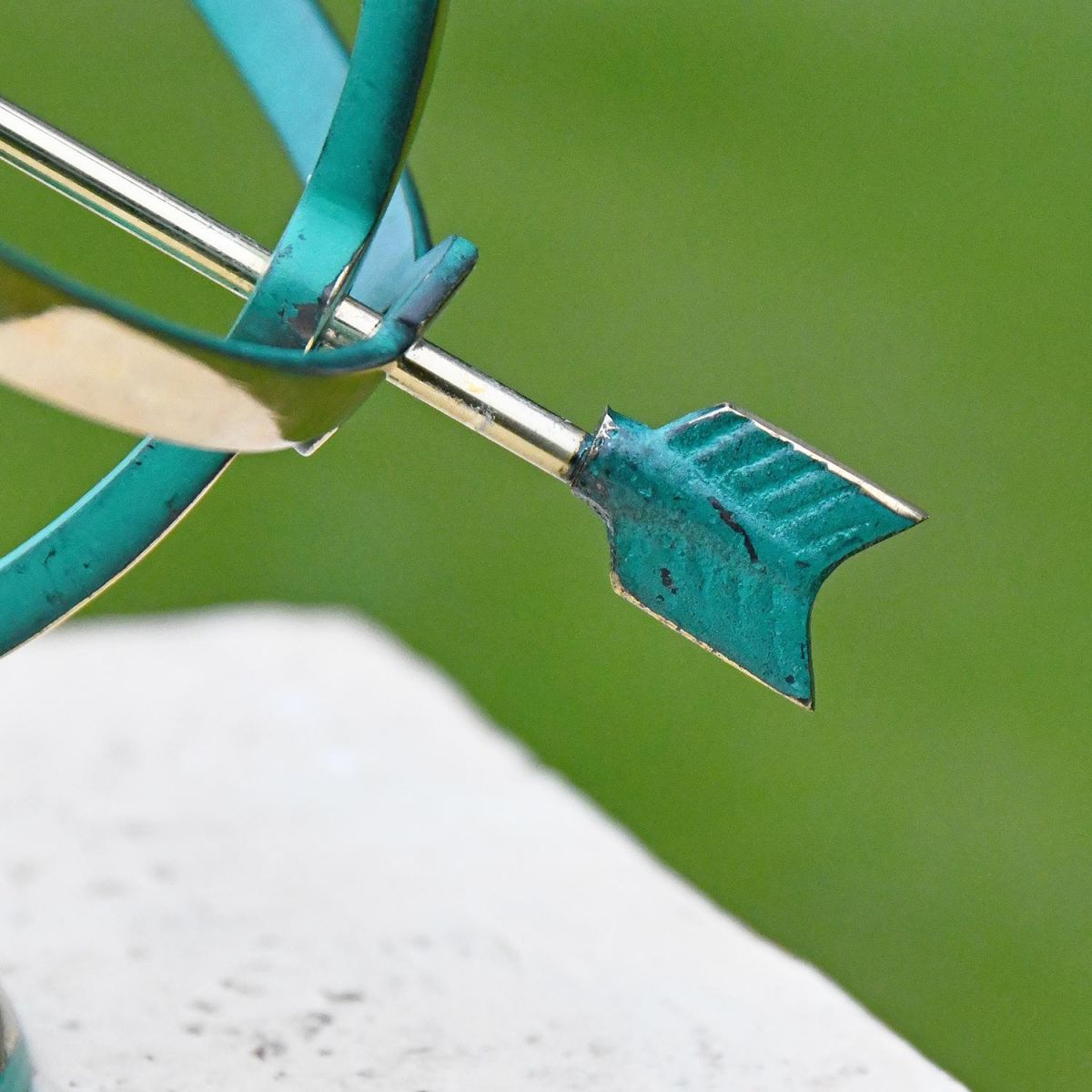 Close-up of the Fletch on the Armillary 