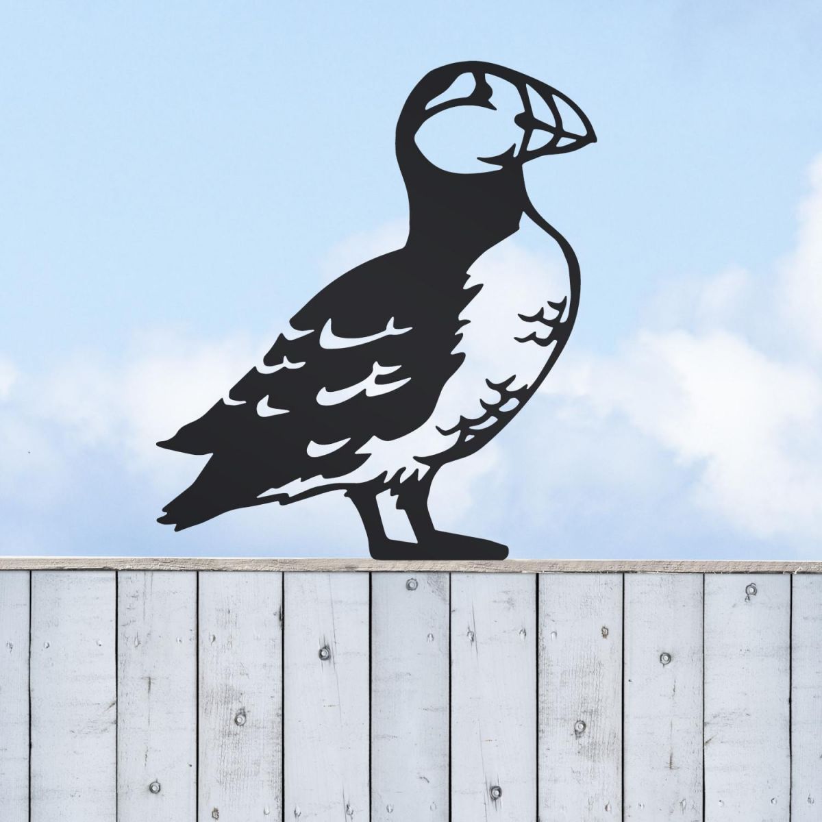 Puffin Sheet Steel Fence Topper in Black Finish