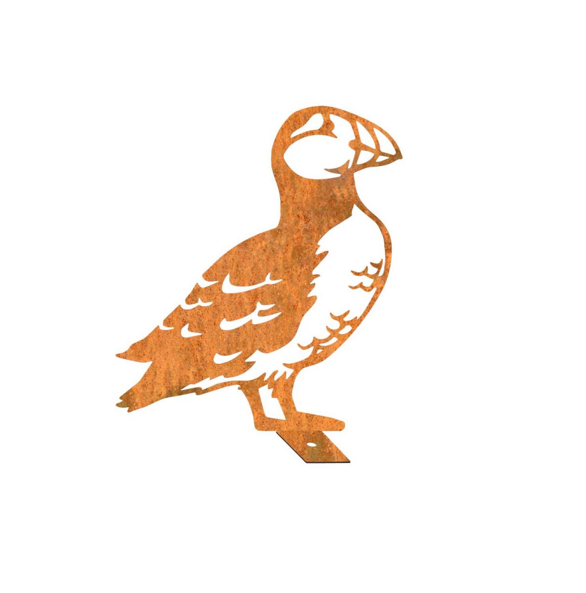 Puffin Sheet Steel Fence Topper in Rustic Finish with Mounting Plate