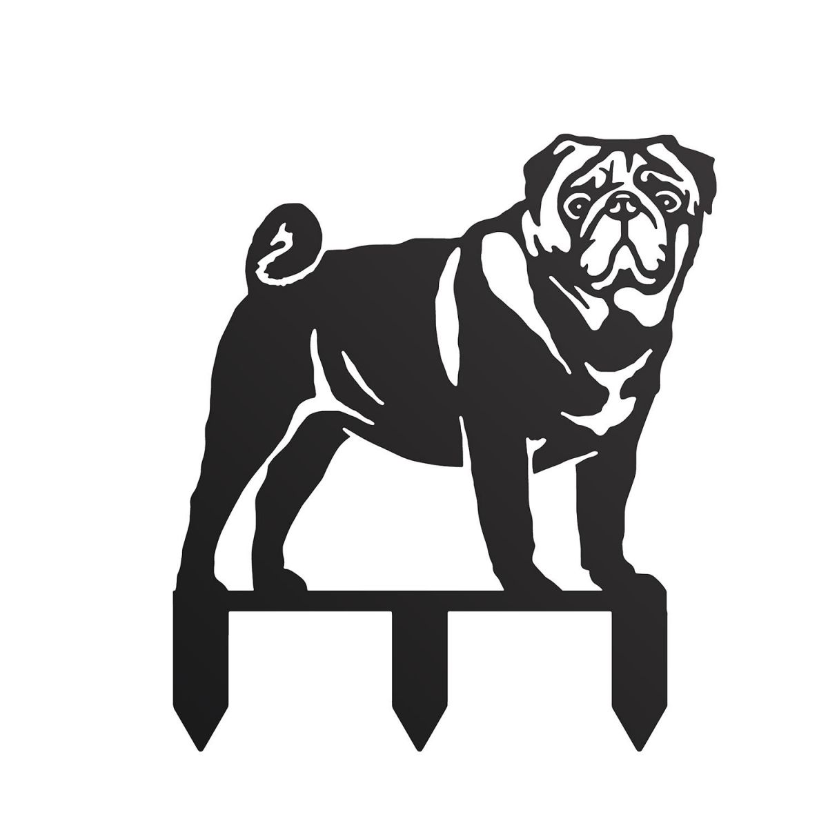 Pug Silhouette in a Black Finish