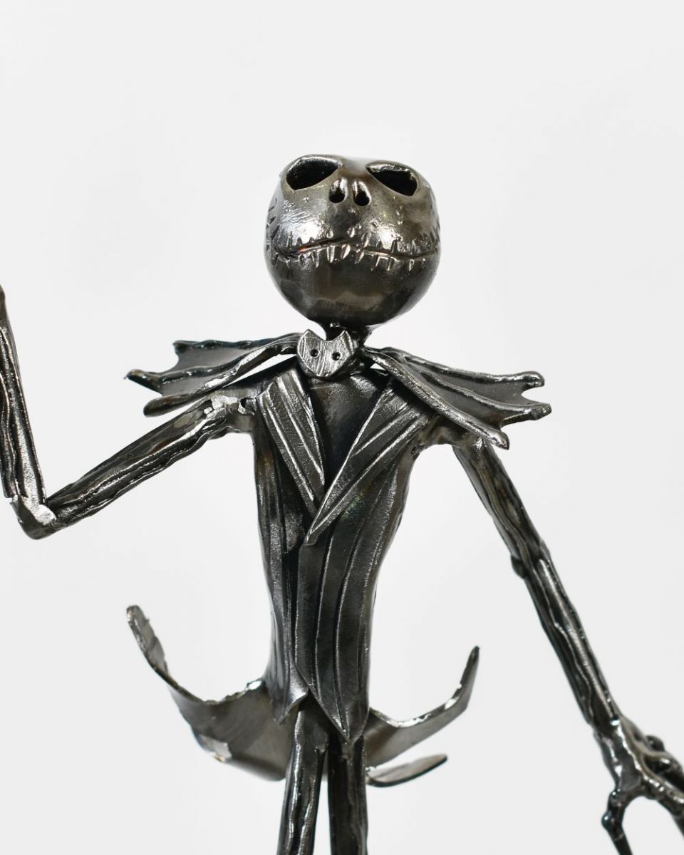 Close up of The Pumpkin King Sculpture head and body Close up of The Pumpkin King Sculpture head and body