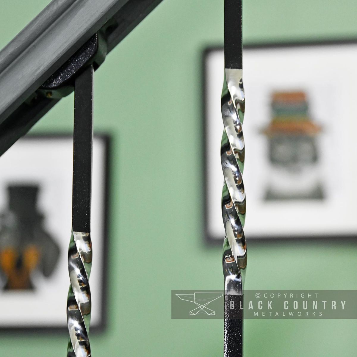 Close-up of the Stainless Steel Twist Design Close-up of the Stainless Steel Twist Design