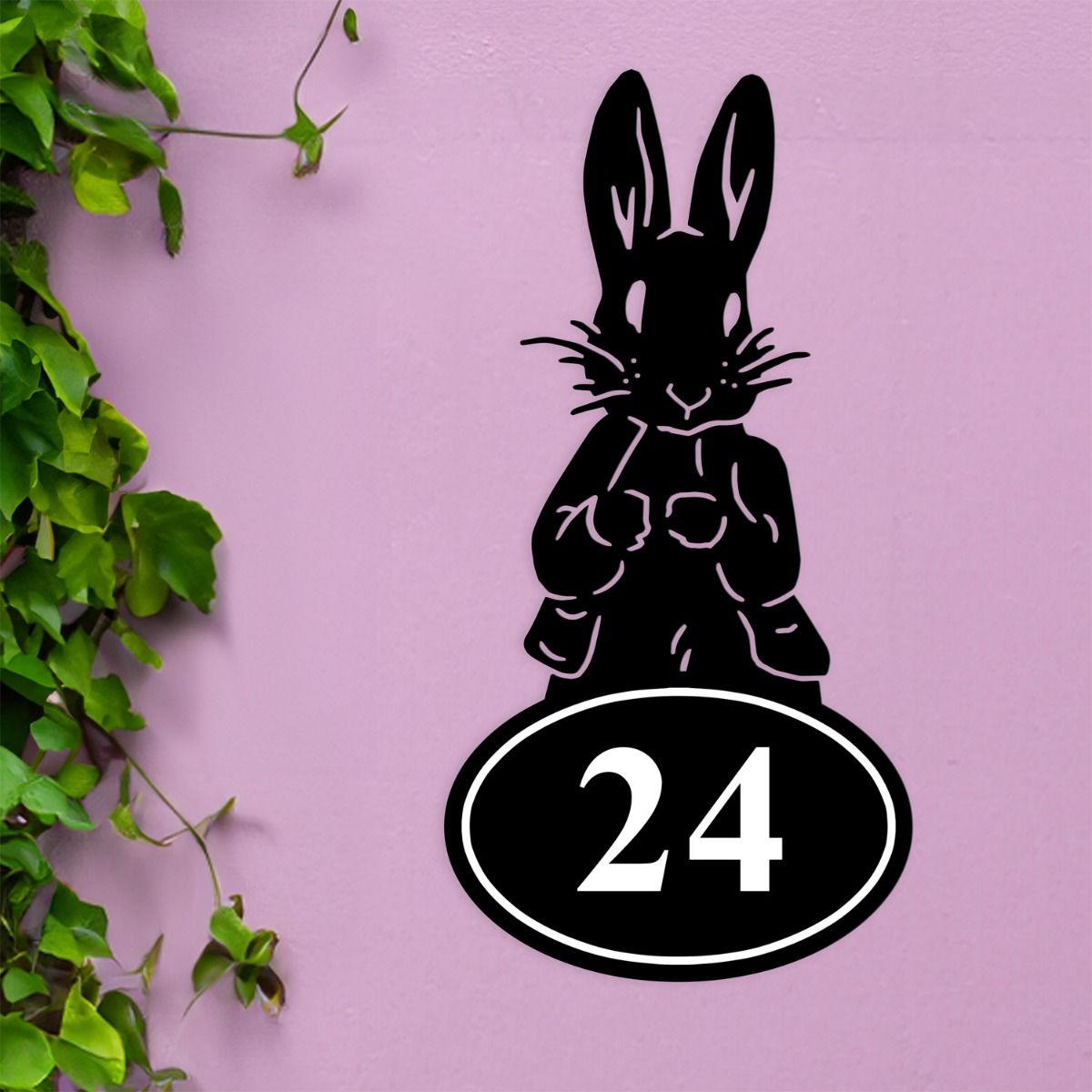 Mr Rabbit Iron House Number Sign Mr Rabbit Iron House Number Sign