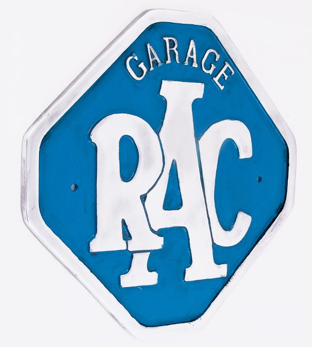 RAC Garage Cast Aluminium Plaque