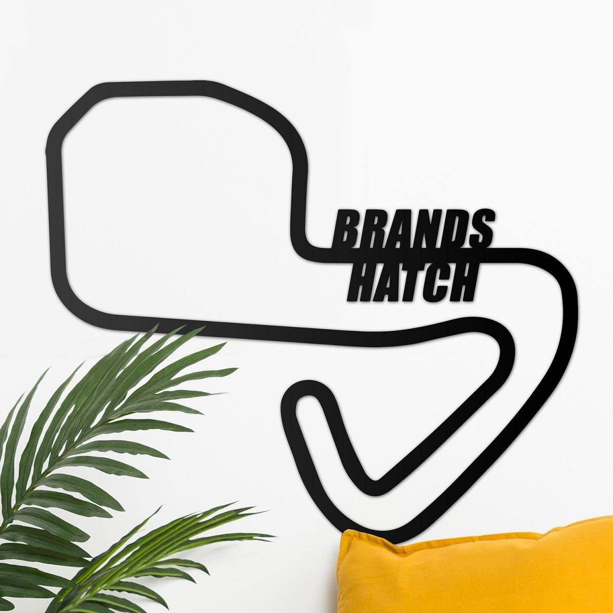 Brands Hatch Motor Racing Circuit Wall Art on White Wall Brands Hatch Motor Racing Circuit Wall Art on White Wall