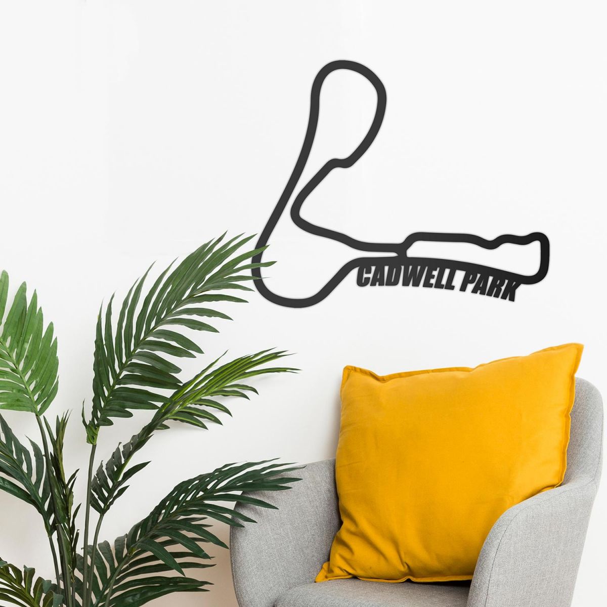 Cadwell Park Race Track Wall Art in Situ in the Sitting Room