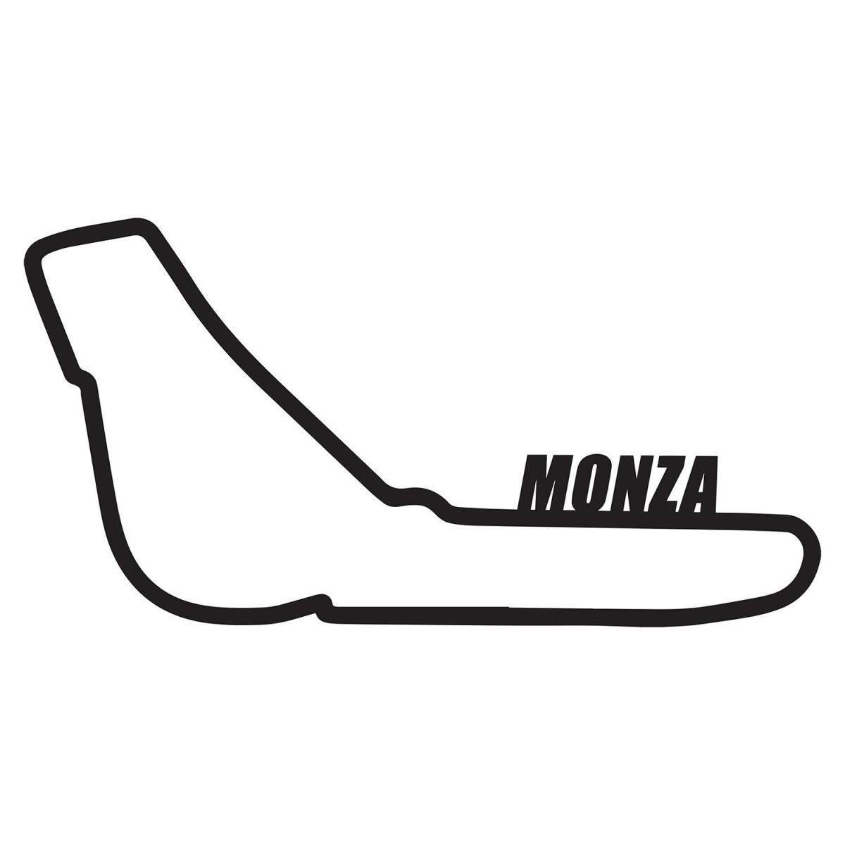 Monza Race Track Wall Art in Black