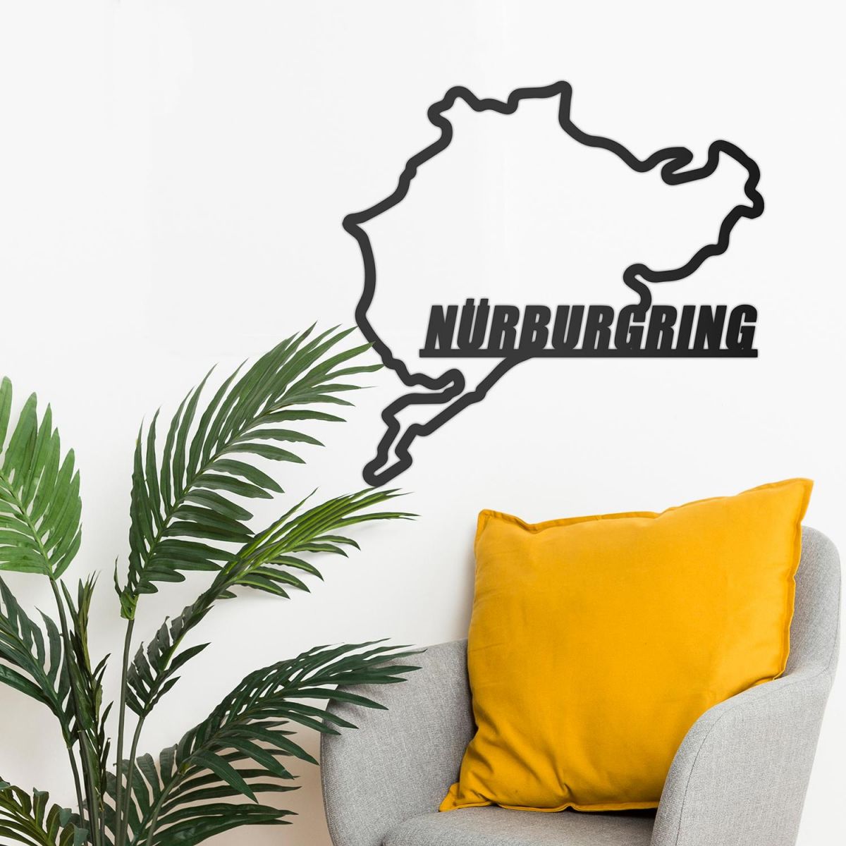 Nürburgring Race Track Wall Art in Situ in the Sitting Room