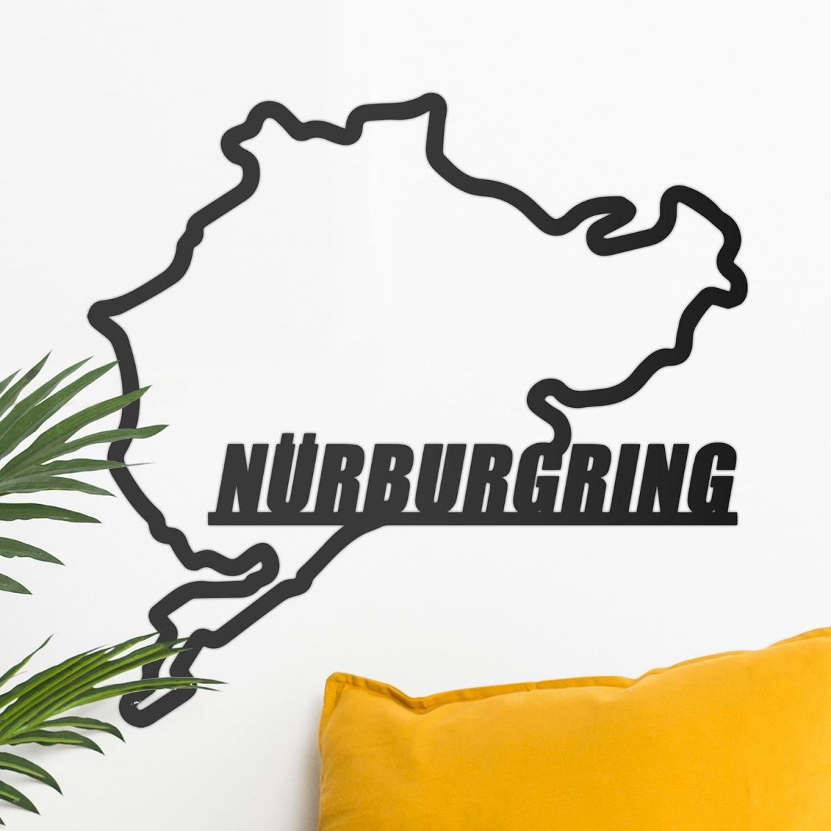  Nürburgring Race Track Wall Art Crated From Steel and Finished in Black