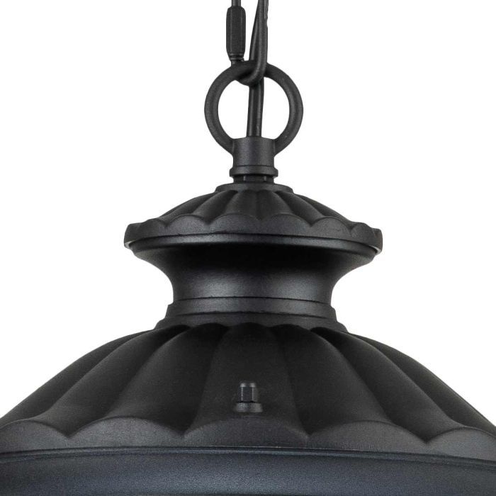 Radbroke Small Hanging Chain Lantern in Midnight Black Detailing  Radbroke Small Hanging Chain Lantern in Midnight Black Detailing