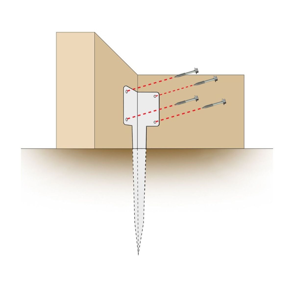 Railway Sleeper Corner Spikes - Single Technical Drawings