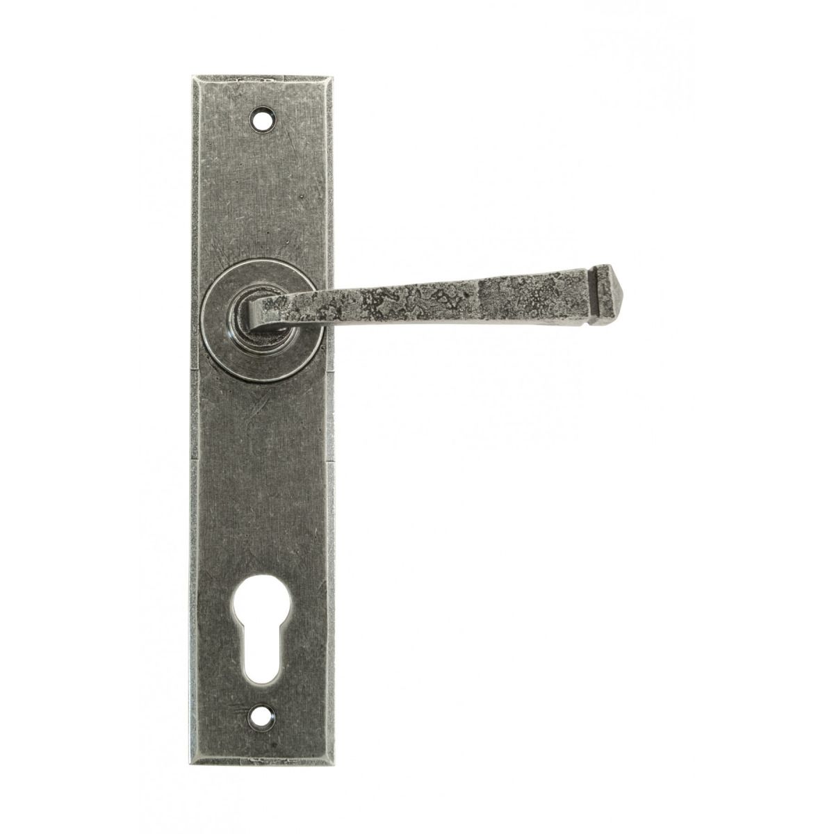 Lever Espagnolette Lock Set Unsprung Pewter Lever Espagnolette Lock Set Unsprung Pewter