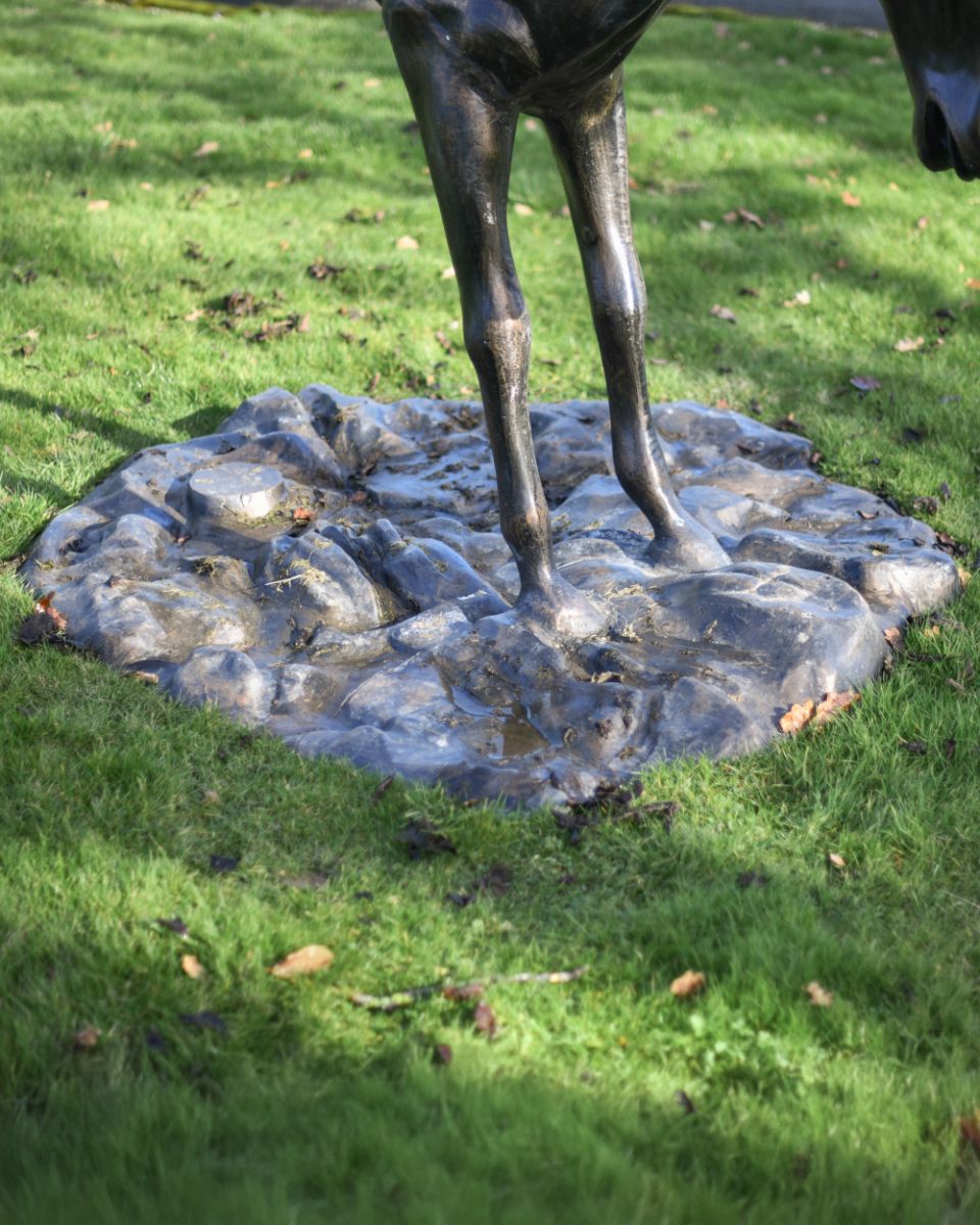 Close Up Of The Detailed Bench From The Cast Aluminium