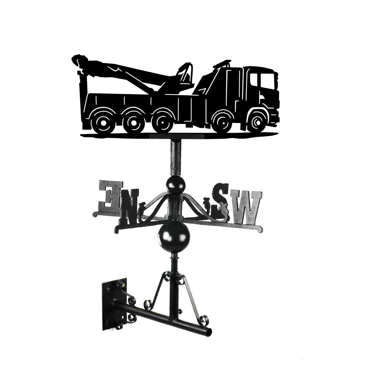 Recovery Truck Weathervane Created From Cast Iron