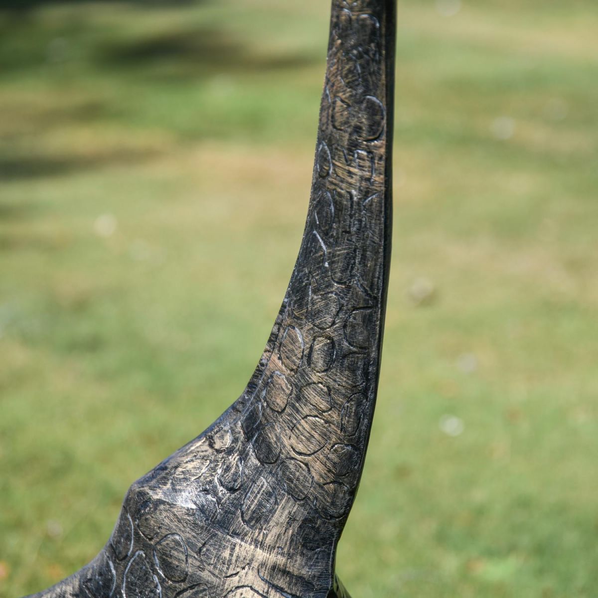 Close-Up of Recycled Cast Alumium Sculpture