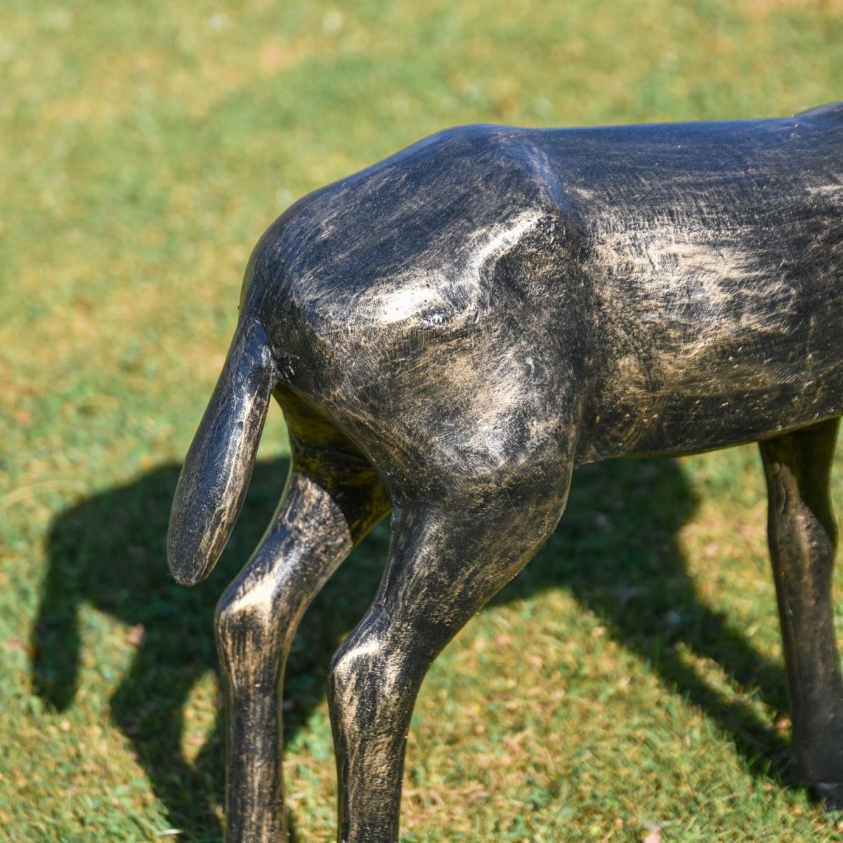 Close-Up of Detail on Regal Doe Garden Sculpture Close-Up of Detail on Regal Doe Garden Sculpture