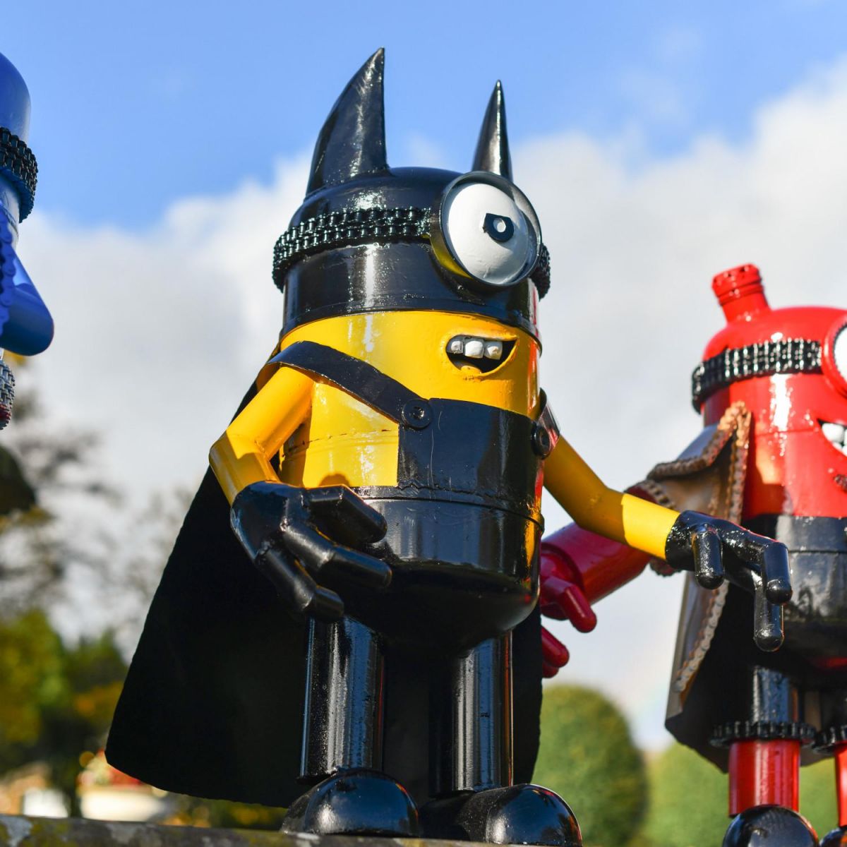 Recycled Metal Bat Vigilante Henchman Sculpture Recycled Metal Bat Vigilante Henchman Sculpture