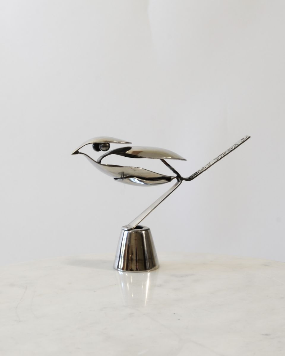 Recycled Metal Bird Sculpture