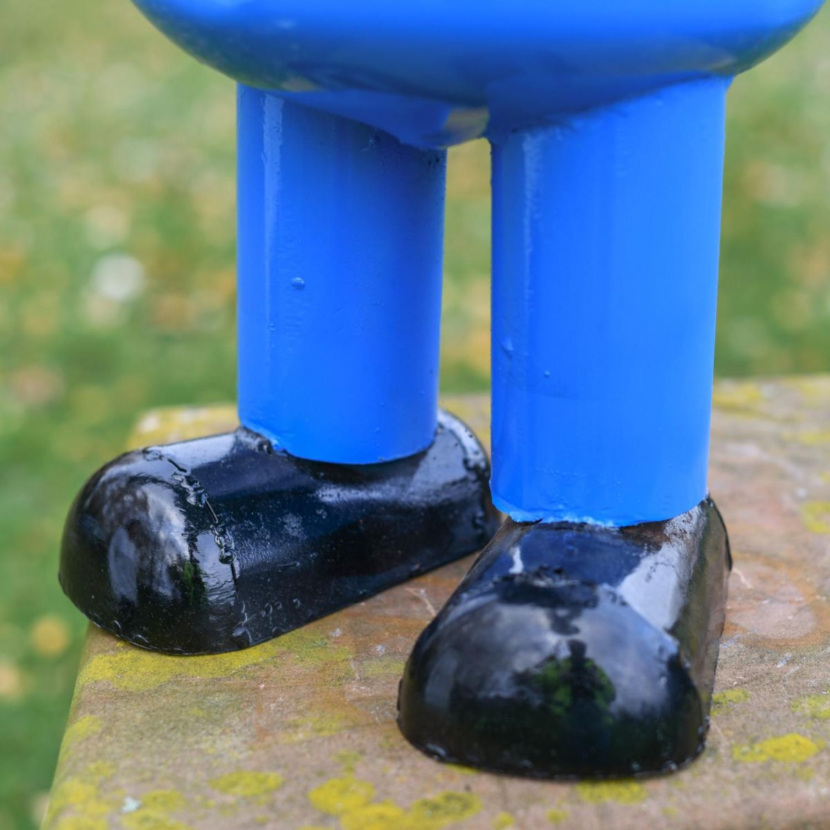 Close-Up of Legs on Minion Sculpture