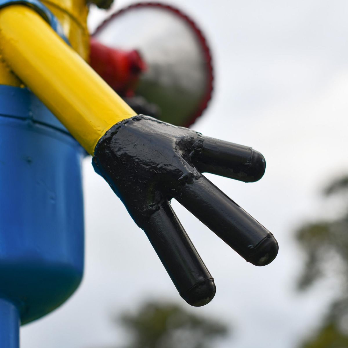Close-Up of Detailed Hand on Minion Sculpture