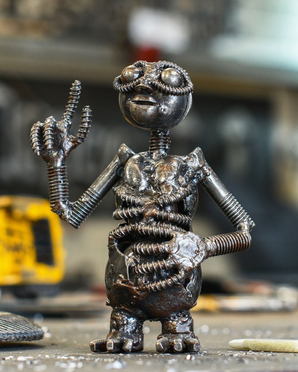 Recycled Metal "Extraterrestrial" Sculpture Recycled Metal "Extraterrestrial" Sculpture