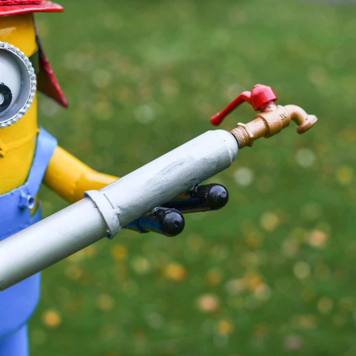 Close-Up of Hose for Fireman Henchman Sculpture